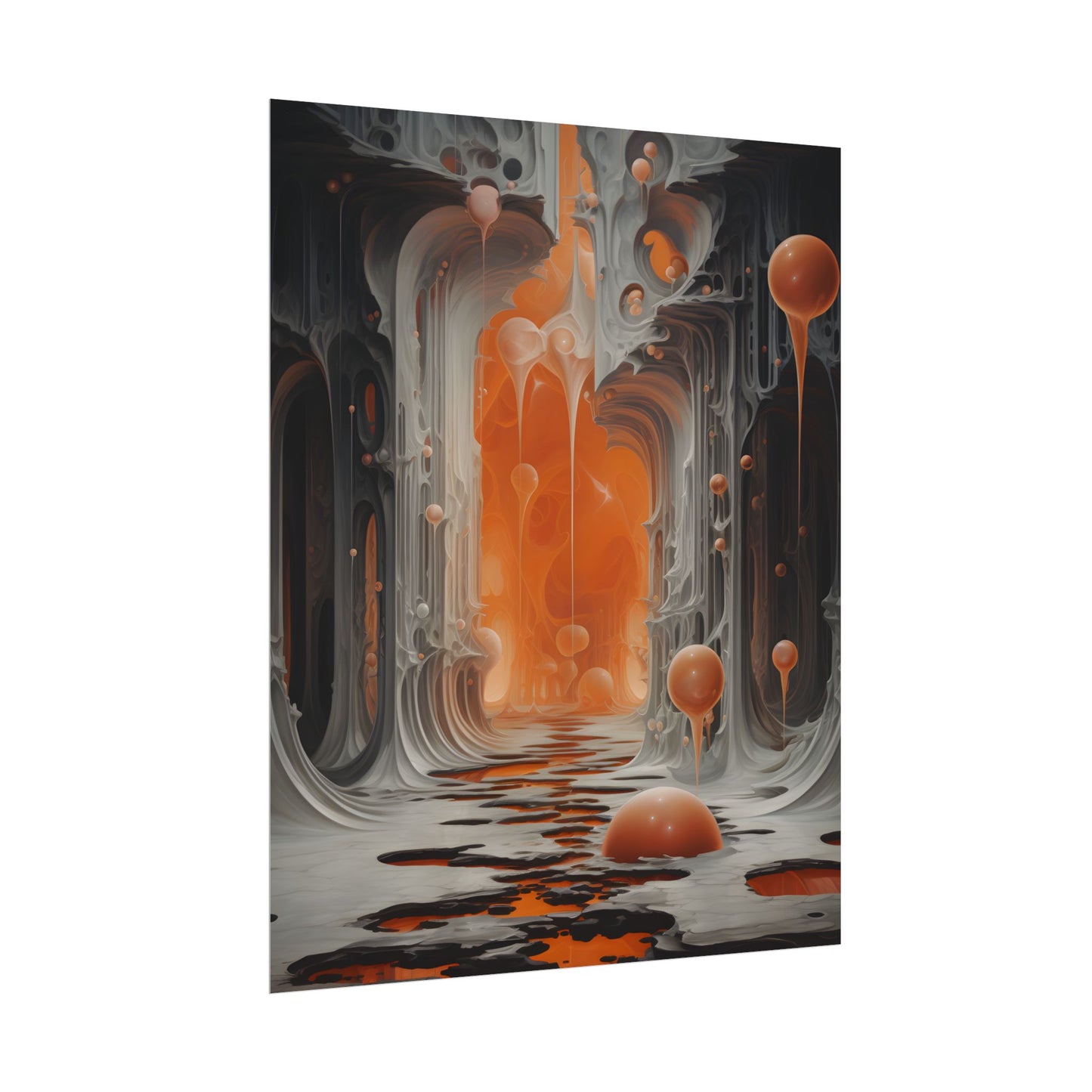 Surreal Fantasy: Tears in Reality with Portals Digital Art - Poster