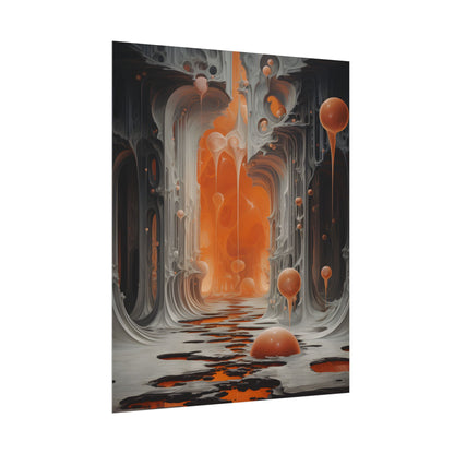 Surreal Fantasy: Tears in Reality with Portals Digital Art - Poster