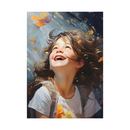 Capturing Childhood Innocence: Portrait of a Young Child - Poster