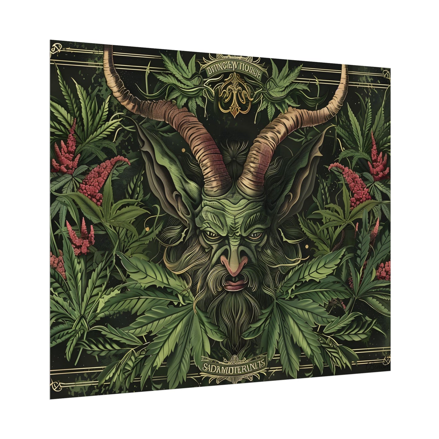 Victorian Devil: Dark Ominous Illustration - Poster