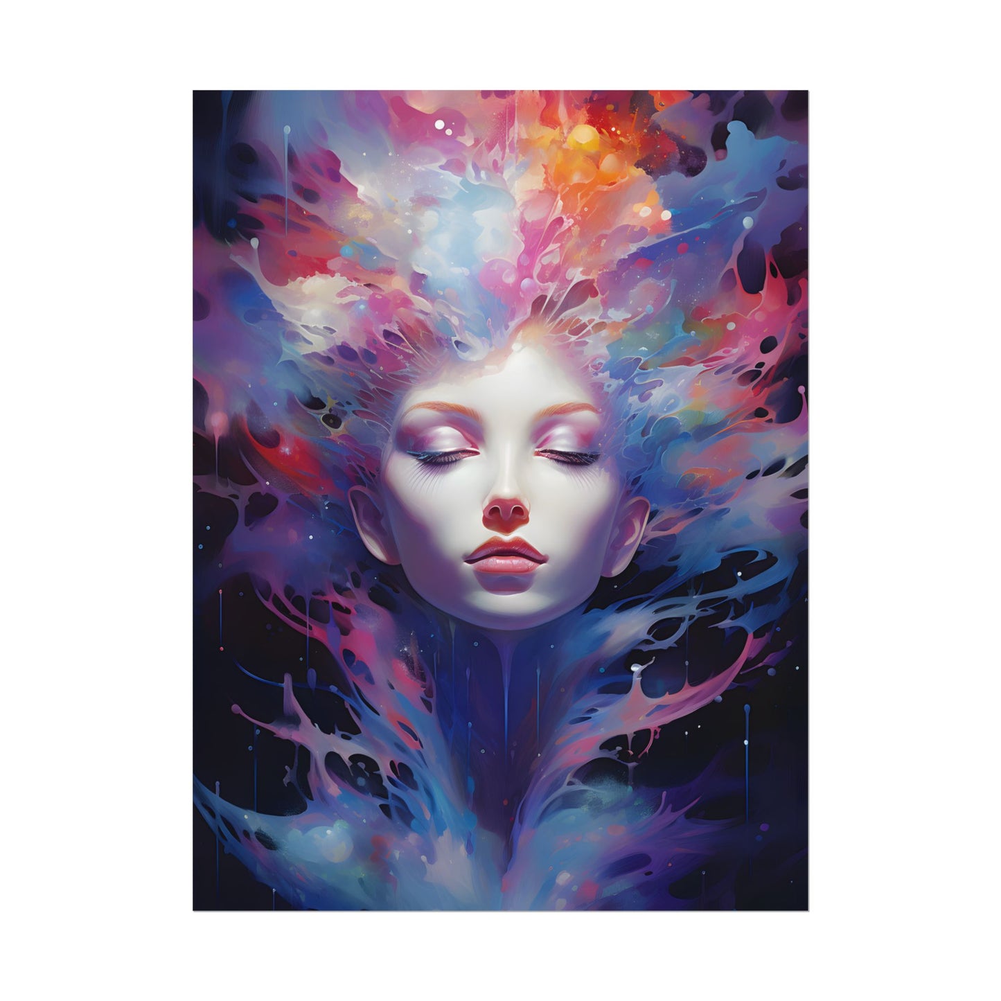 Otherworldly Celestial Dreams: Impressionistic Art Gallery - Poster
