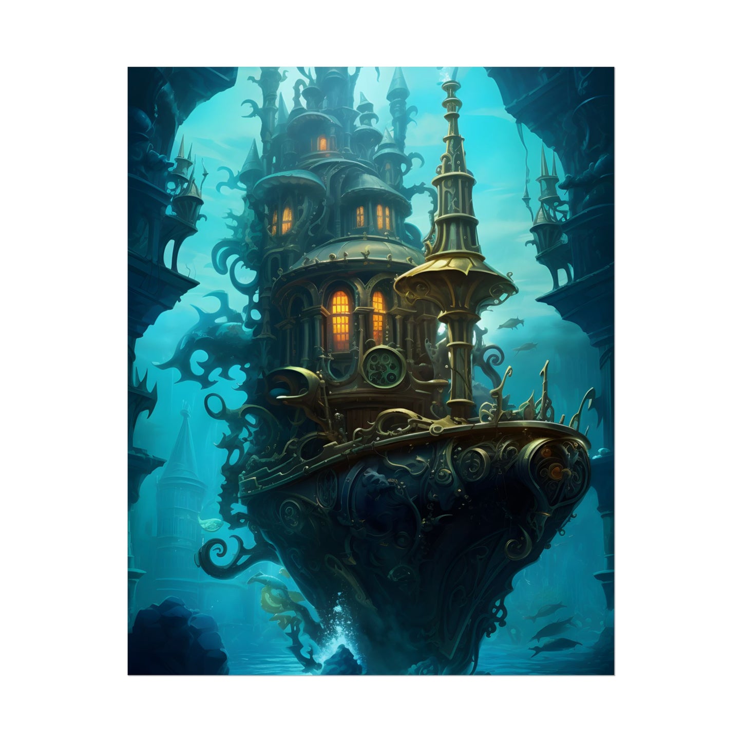 Steampunk Dive: Explore Captain Nemos Nautilu - Poster