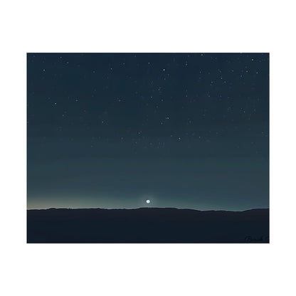 Minimalist Night Sky: Celestial Artwork with Stars and Palette - Poster