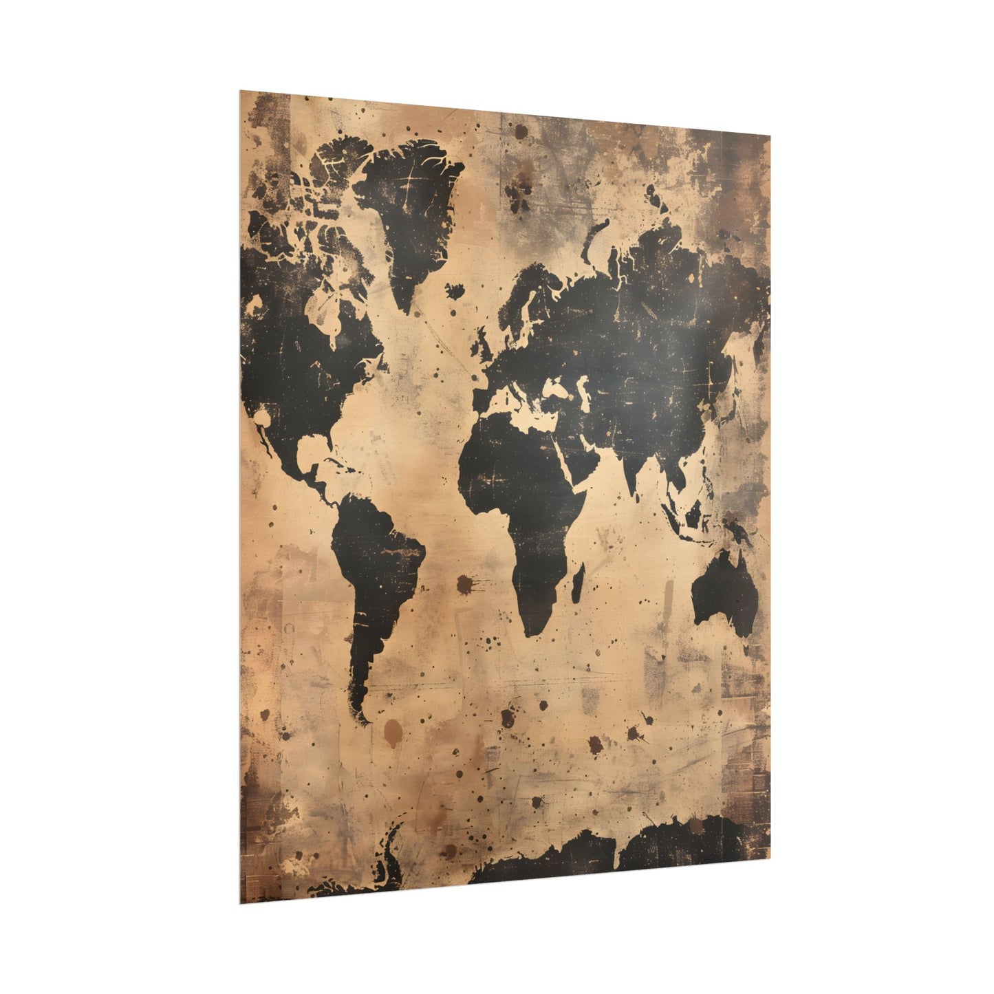 Timeless World Map: Elegant Artwork - Poster