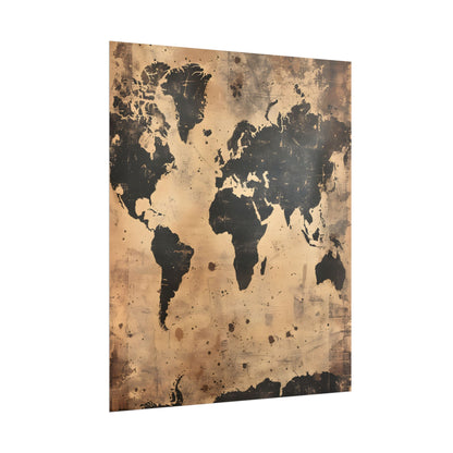 Timeless World Map: Elegant Artwork - Poster