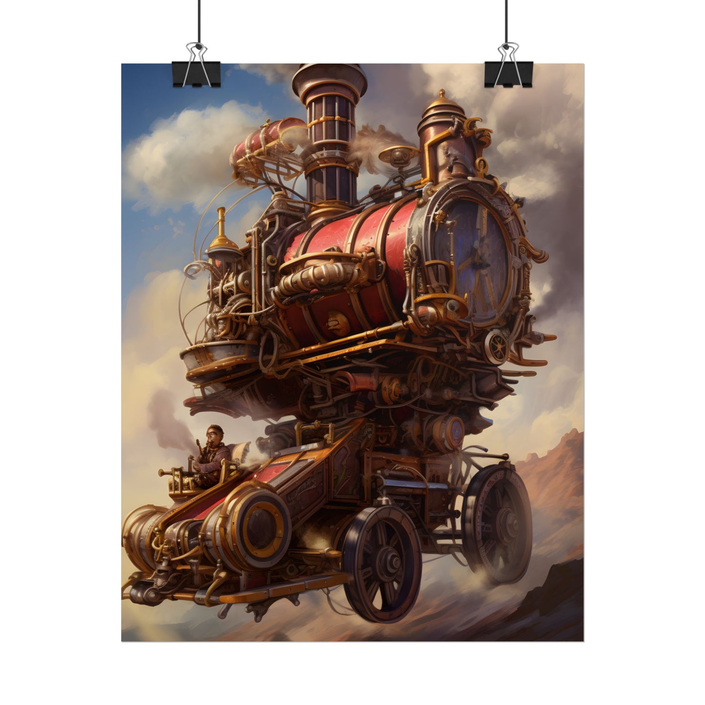 Steampunk Thrill: Airship Sky Race Adventure - Poster