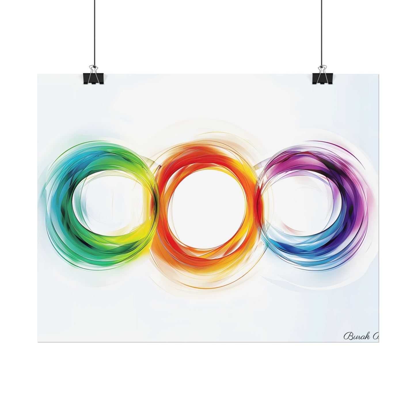 Colorful Swirls: Graphic Art Design - Poster