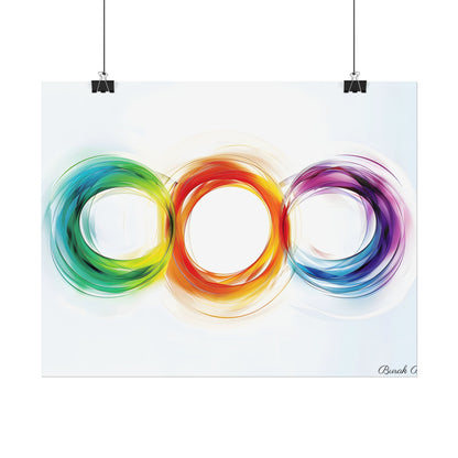 Colorful Swirls: Graphic Art Design - Poster