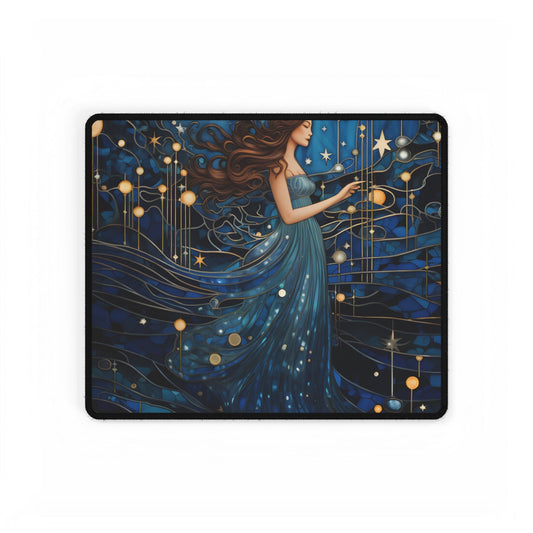 Medieval Gothic Stained Glass Window: Masterpiece of Church Art - Desk Mat
