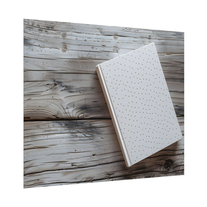 Minimalist Notebook with Embossed Dot Pattern: Unique Stationery Art - Poster