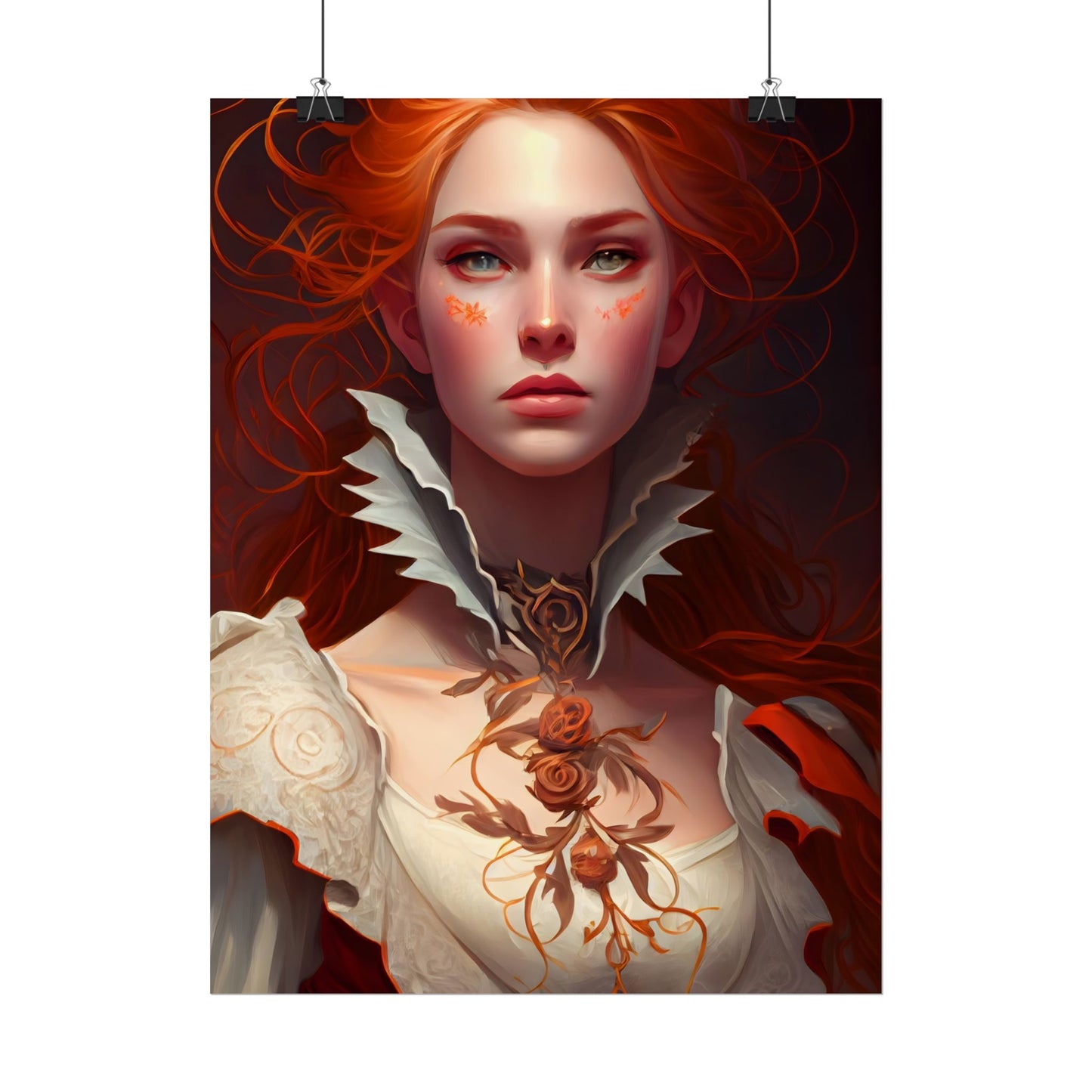 Portrait of a Redhead in Soft Light - Poster