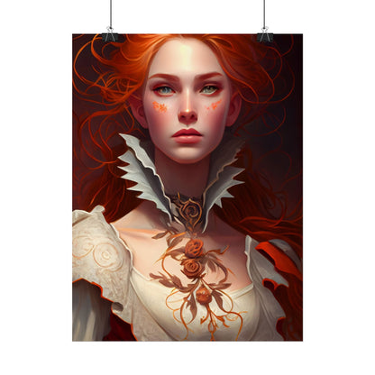 Portrait of a Redhead in Soft Light - Poster