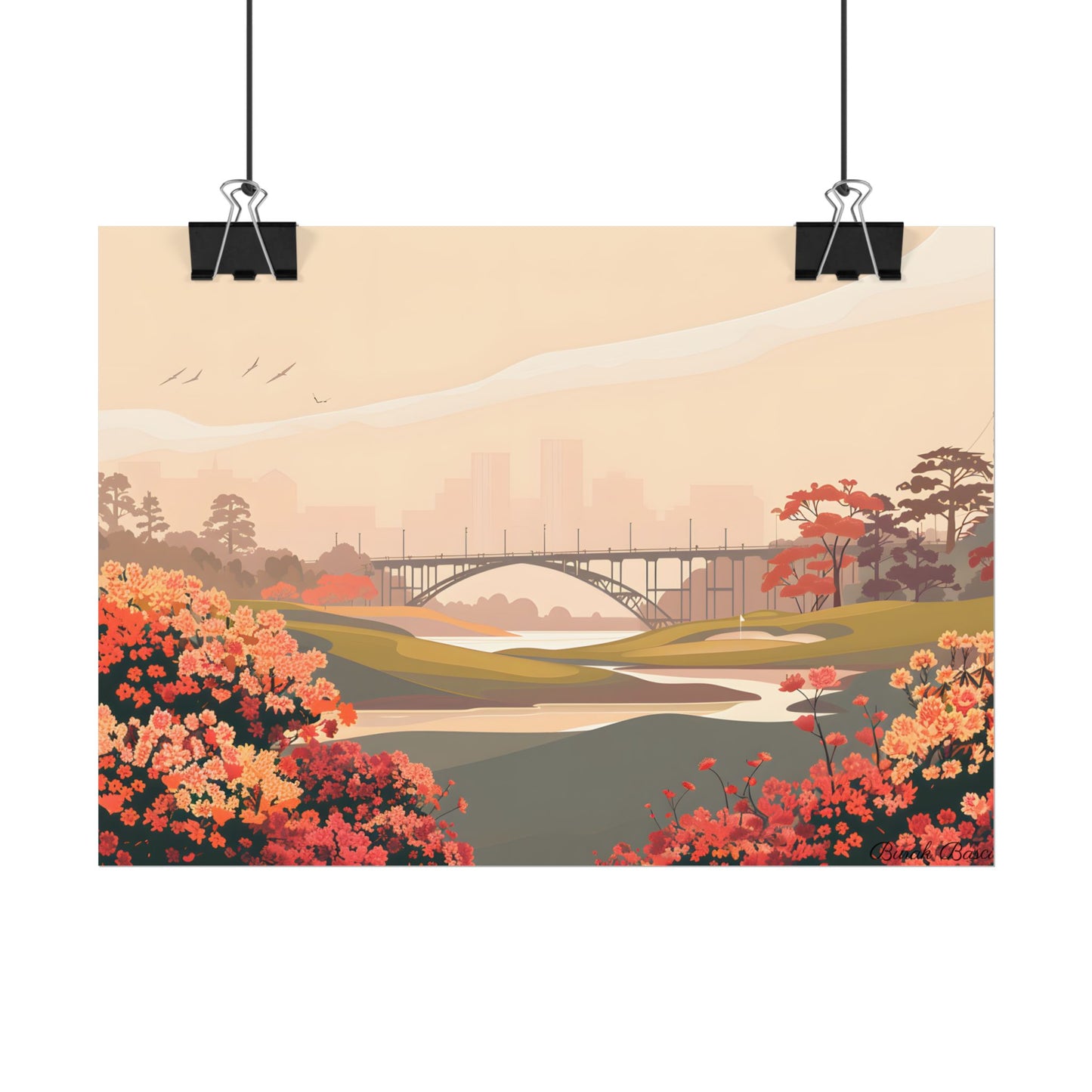 Retro Golf at Augusta: Vintage Illustration - Poster