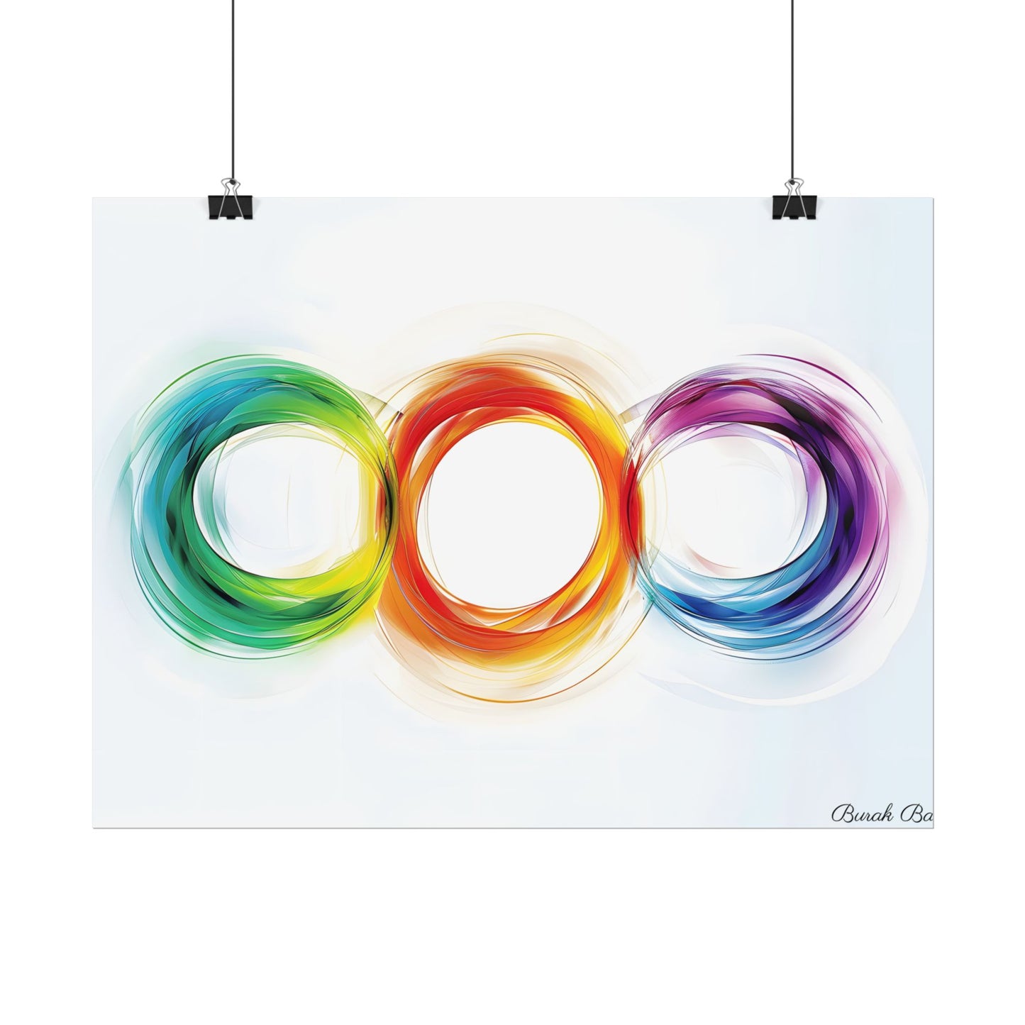 Colorful Swirls: Graphic Art Design - Poster