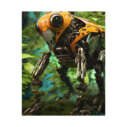 Robotic Wildlife Sanctuary: AI-Operated Guardian in Bloom - Poster