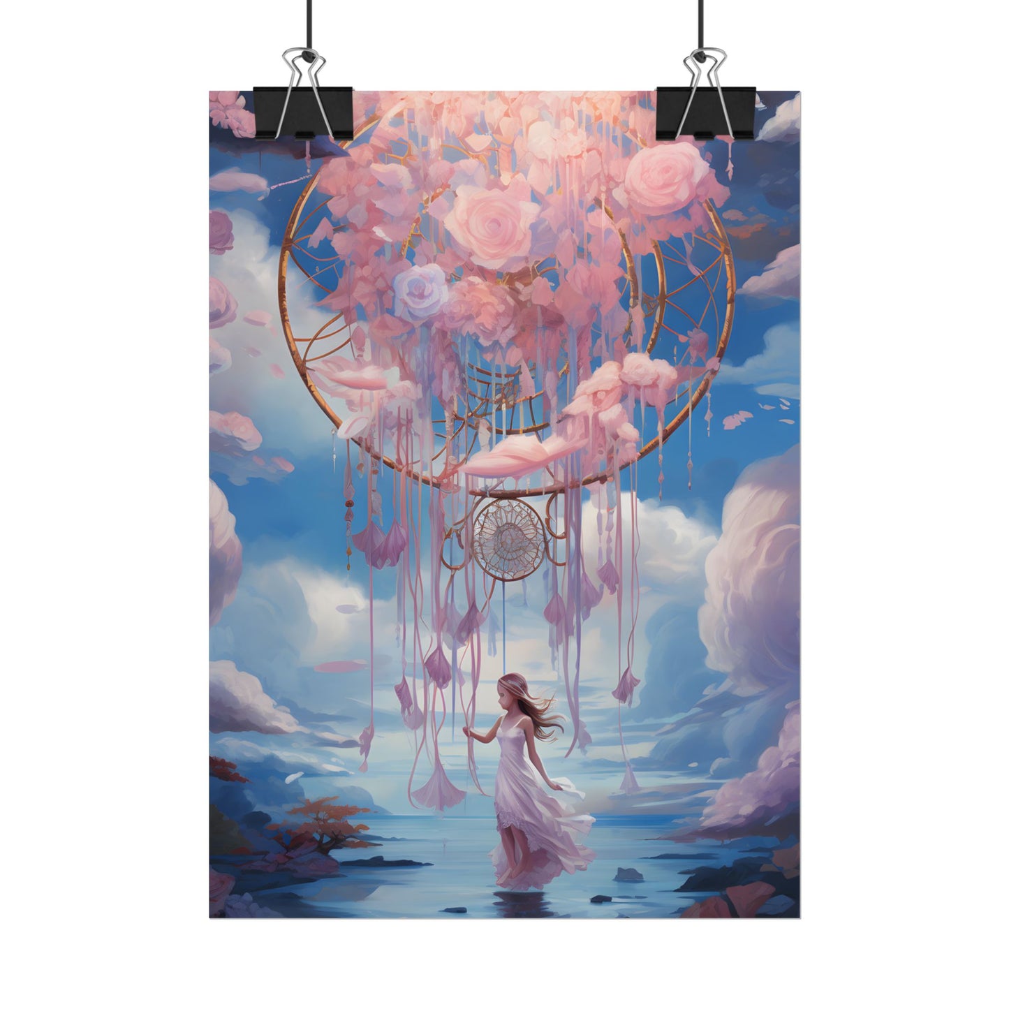 Dreamscape of Whispers: Ethereal Realm Digital Artwork - Poster