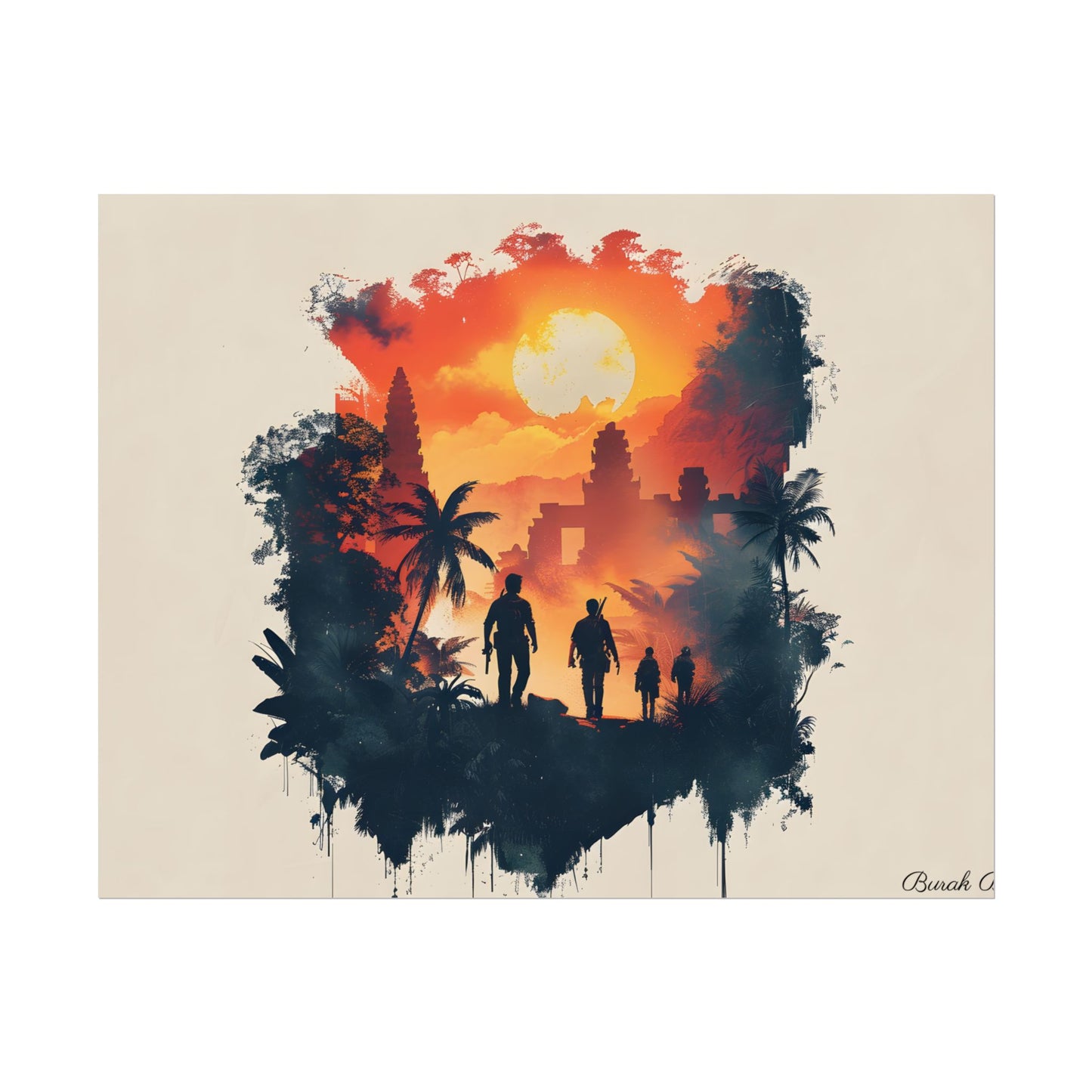 Nathan Drake's Adventure: Minimalist Illustration - Poster