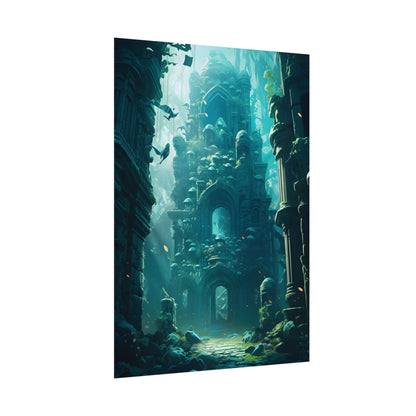 Lost Underwater Civilization: Ancient Artifacts in Mysterious Depths - Poster