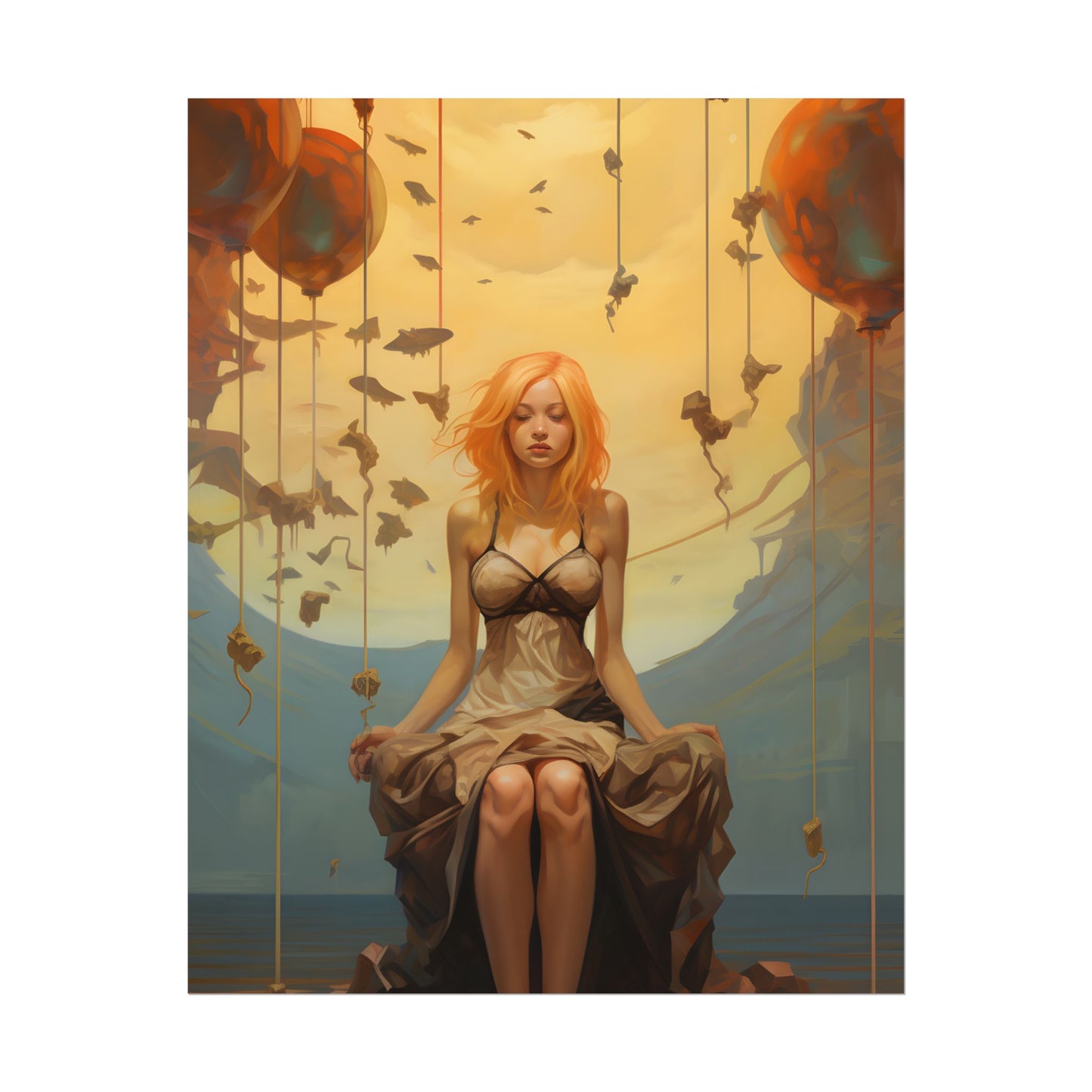 Leg Study in Natural Light: Dark Art Photography - Poster