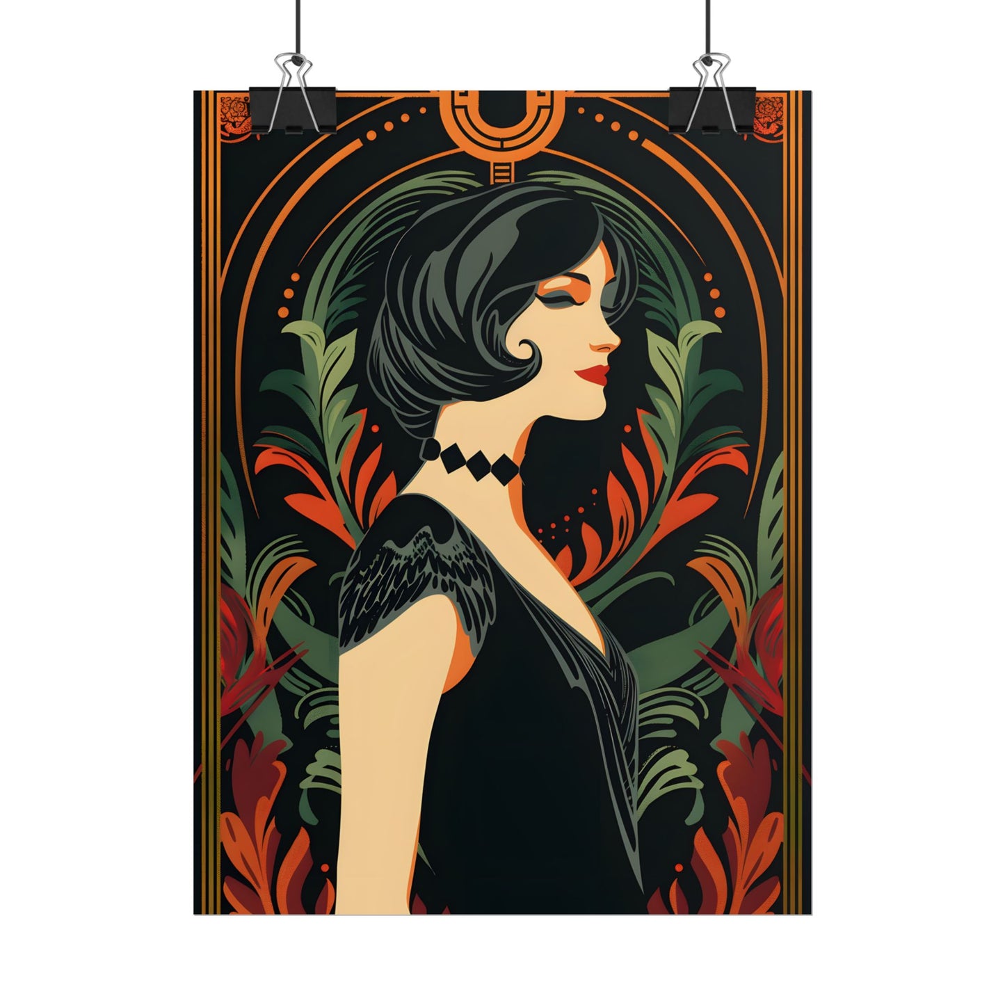 Elegant Vintage Poster: A Woman's Enchanting Presence - Poster