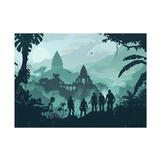 Heroic Night Digital Art: Starry Skies Adventure - Poster