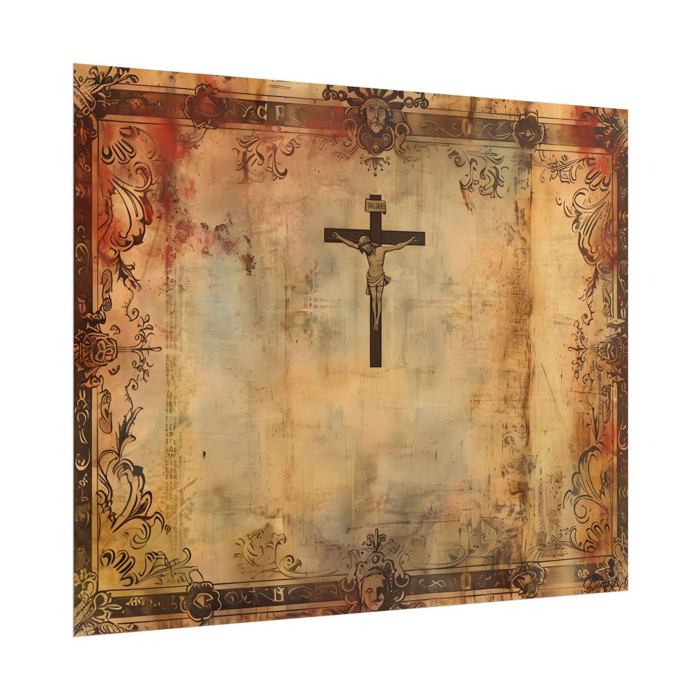Vintage Biblical Art Print: A Historical Scene - Poster