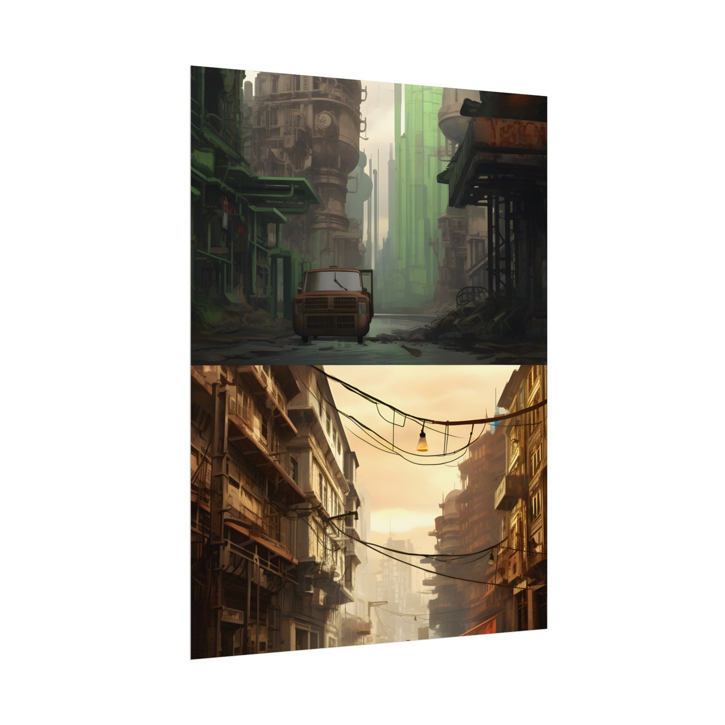 Steampunk Post-Apocalypse: Ruins of a Thriving City - Poster