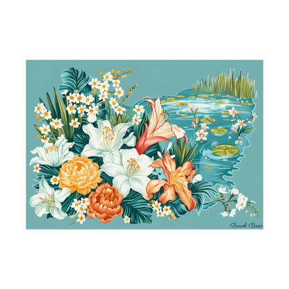 Vibrant Florida State Map: Colorful Artwork - Poster