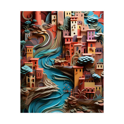 European Nature in Paper Quill: A Close-Up Artwork - Poster