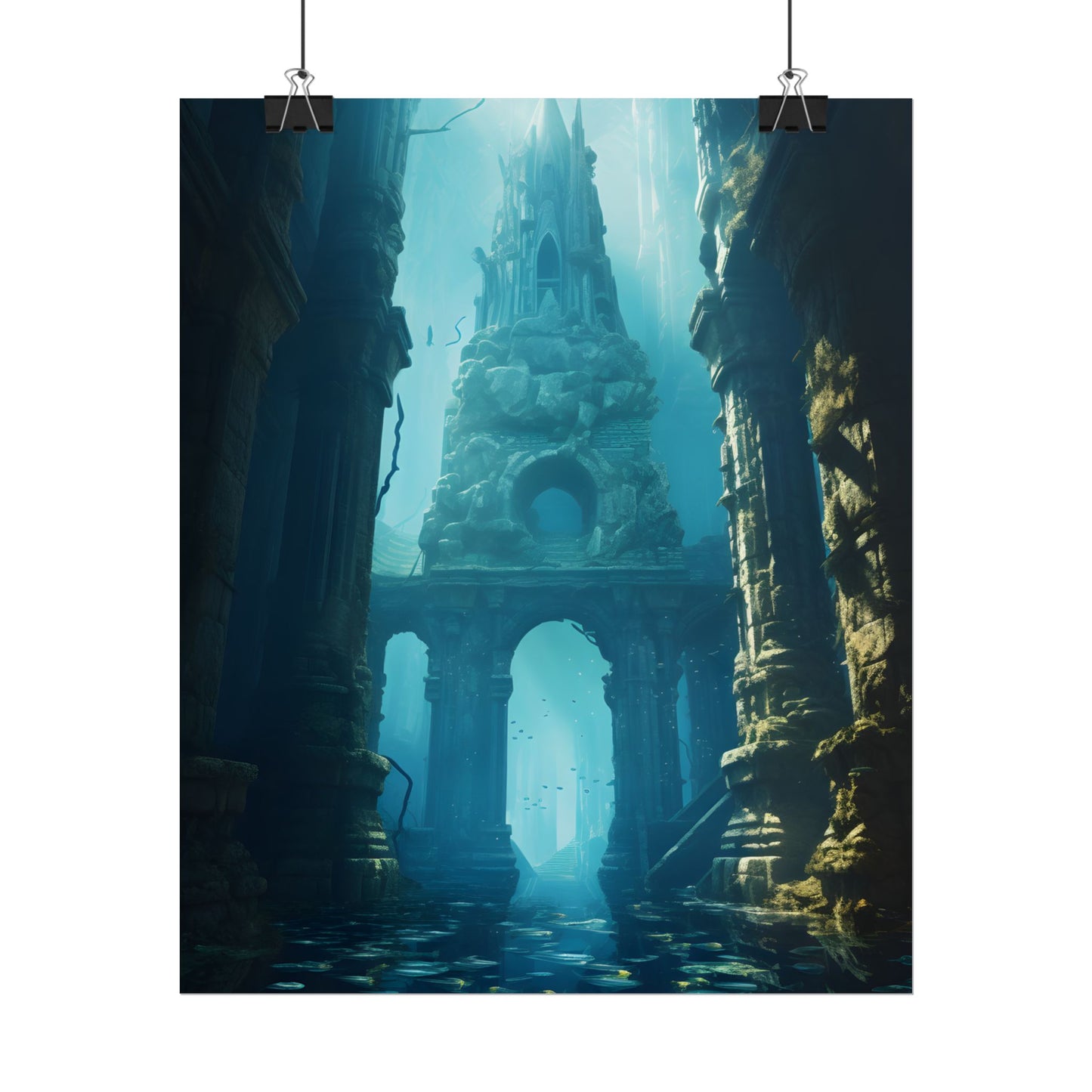Lost Underwater Civilization: Ancient City Artwork - Poster