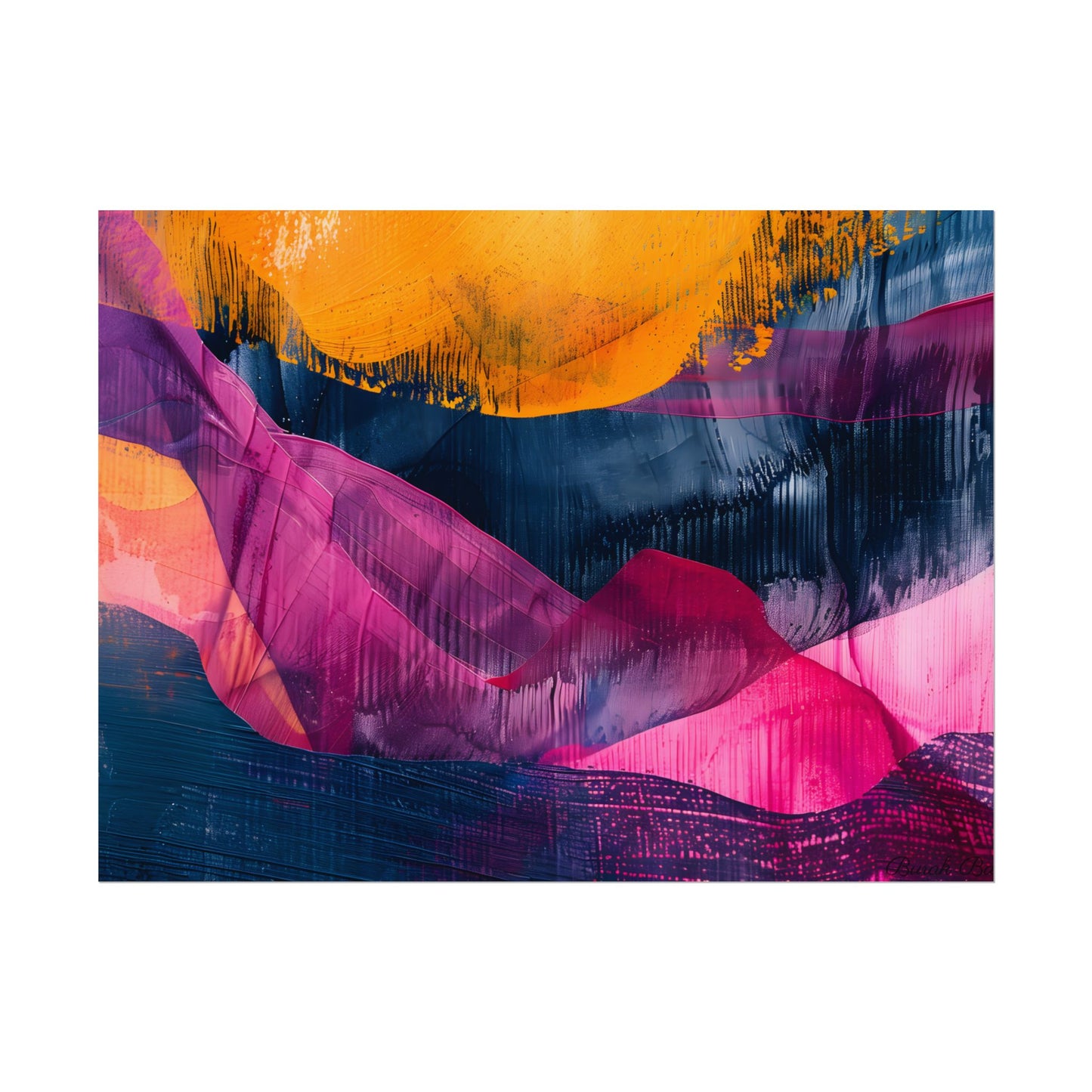 Vibrant Abstract Art: Organic Patterns in Modern Colors - Poster