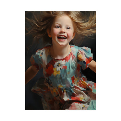 Childhood Innocence Portrait: Intimate Young Boy Artwork - Poster