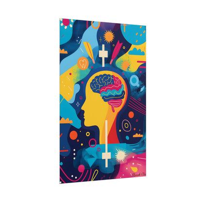 Vibrant Growth Mindset: Inspirational Quote on a Colorful Background - Poster