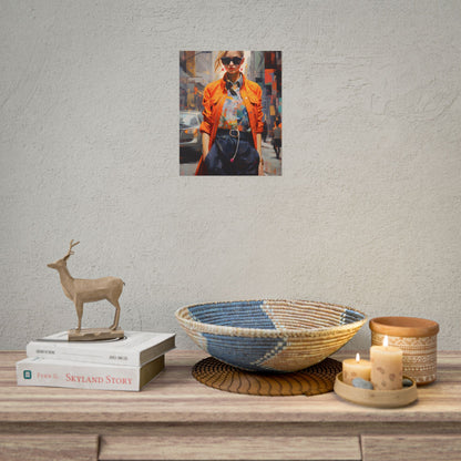 Urban Fashionista: City Chic Digital Artwork - Poster