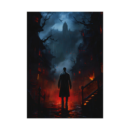 Urban Fantasy Noir: Nighttime Detective Artwork - Poster