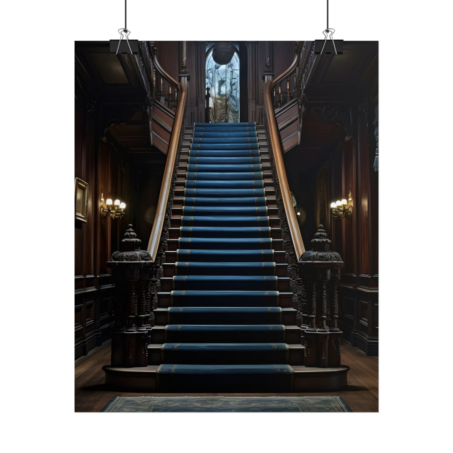 Haunted Gothic Mansion: Spooky Victorian Atmosphere Artwork - Poster