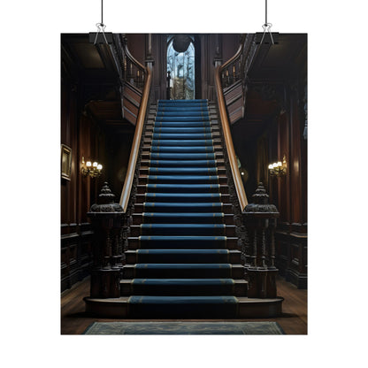 Haunted Gothic Mansion: Spooky Victorian Atmosphere Artwork - Poster