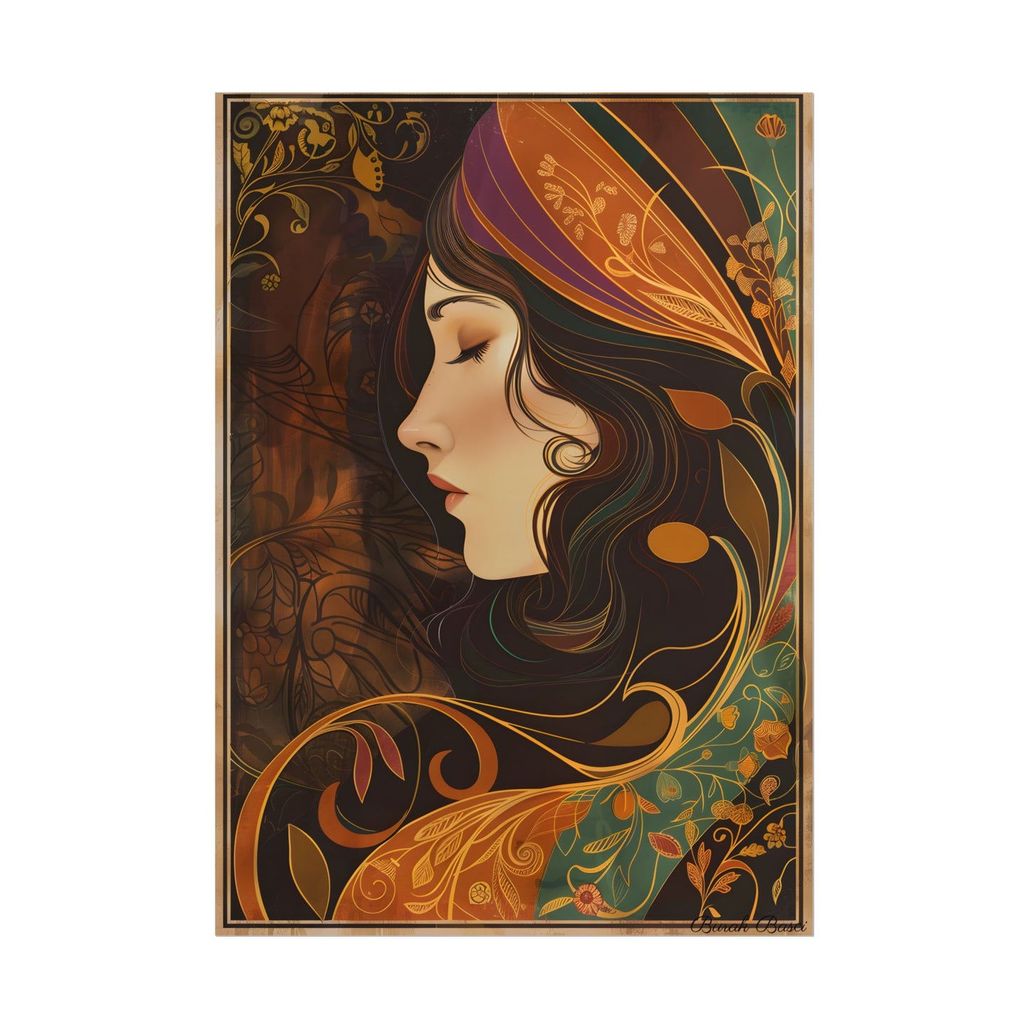 Vintage Art Nouveau Poster: Elegant Design - Poster