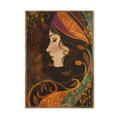Vintage Art Nouveau Poster: Elegant Design - Poster