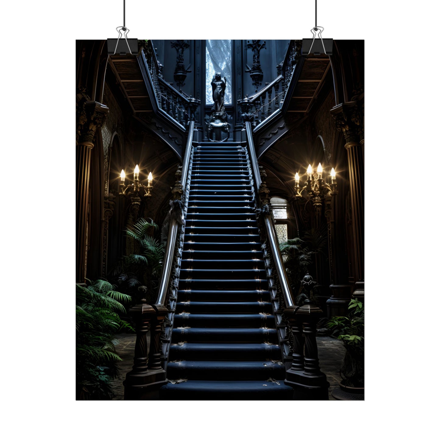 Haunted Victorian Mansion Mystery: Spooky Gothic Artwork - Poster