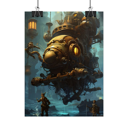 Epic Steampunk Oceanic Adventure: Crew Sets Sail - Poster