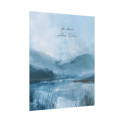 Peaceful Serenade: A Calming Landscape with Inspirational Quote - Poster