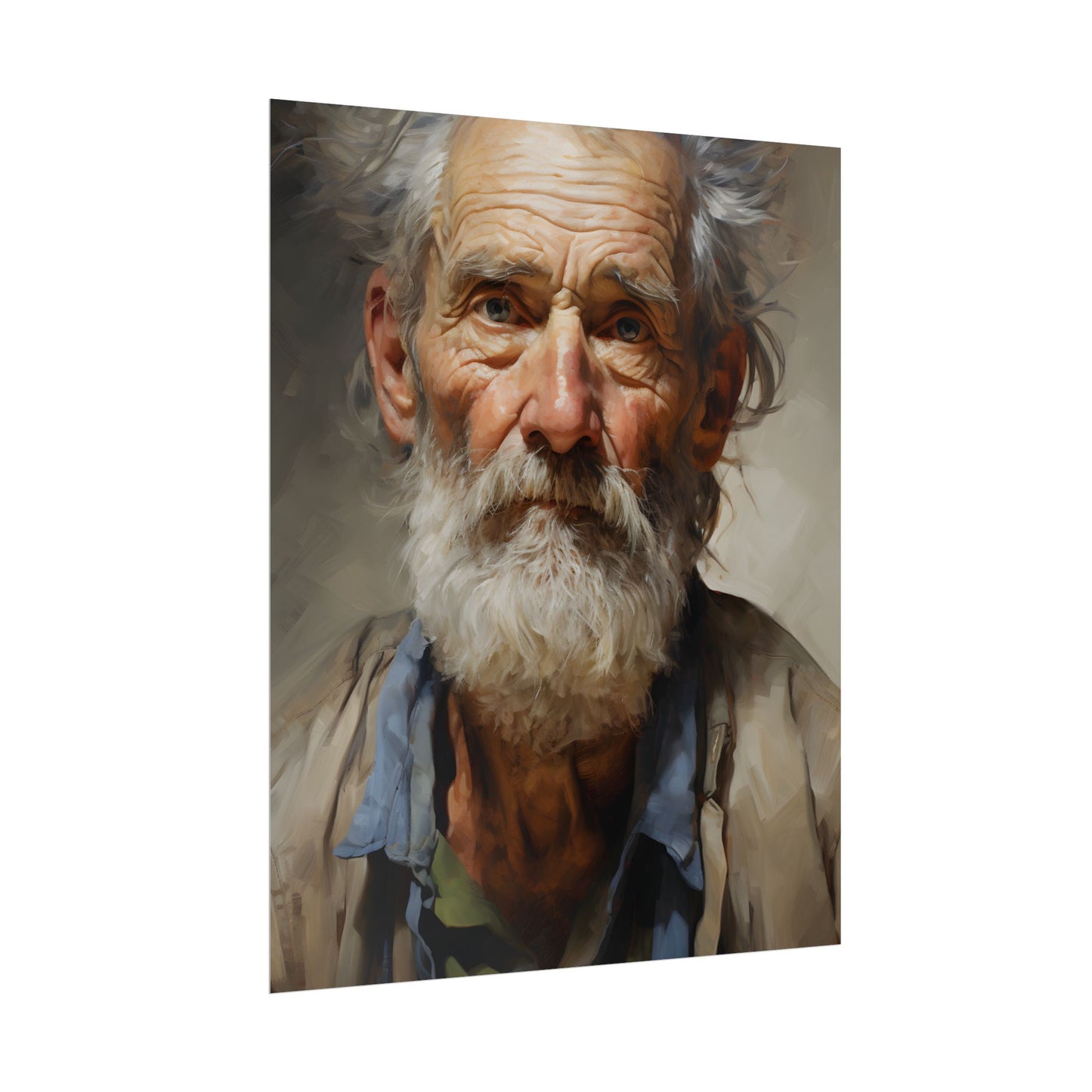 Elderly Wisdom: Portrait of a Timeless Soul - Poster