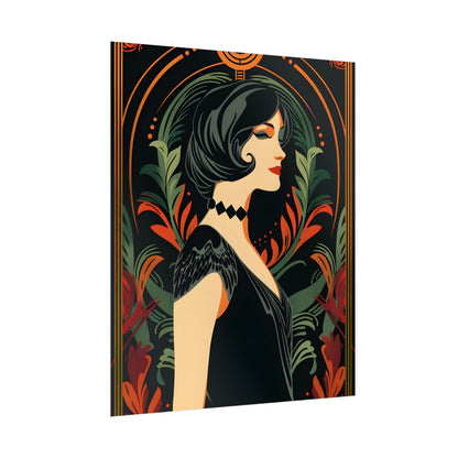 Elegant Vintage Poster: A Woman's Enchanting Presence - Poster