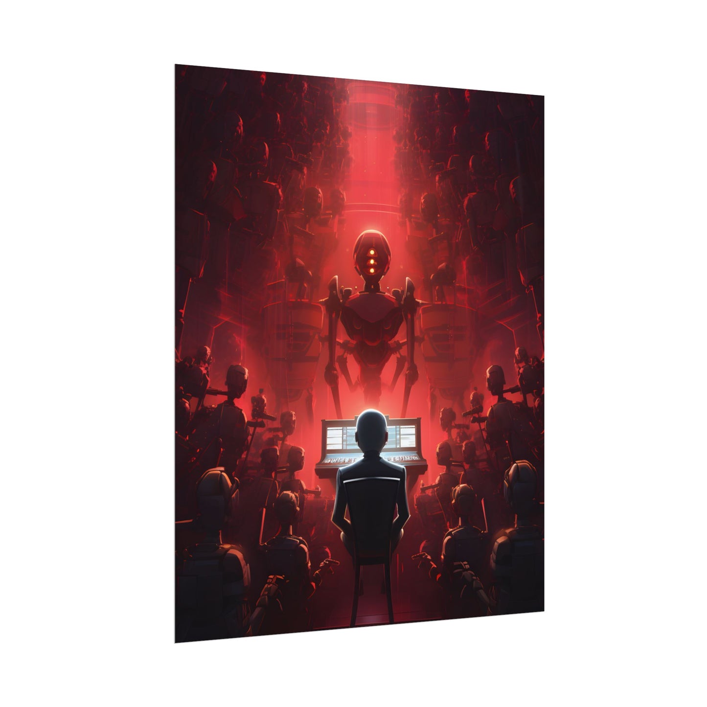 Robot Symphony: Futuristic Music Art - Poster