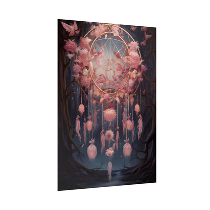 Ethereal Dreamcatcher Realm: Surreal Landscape Art - Poster
