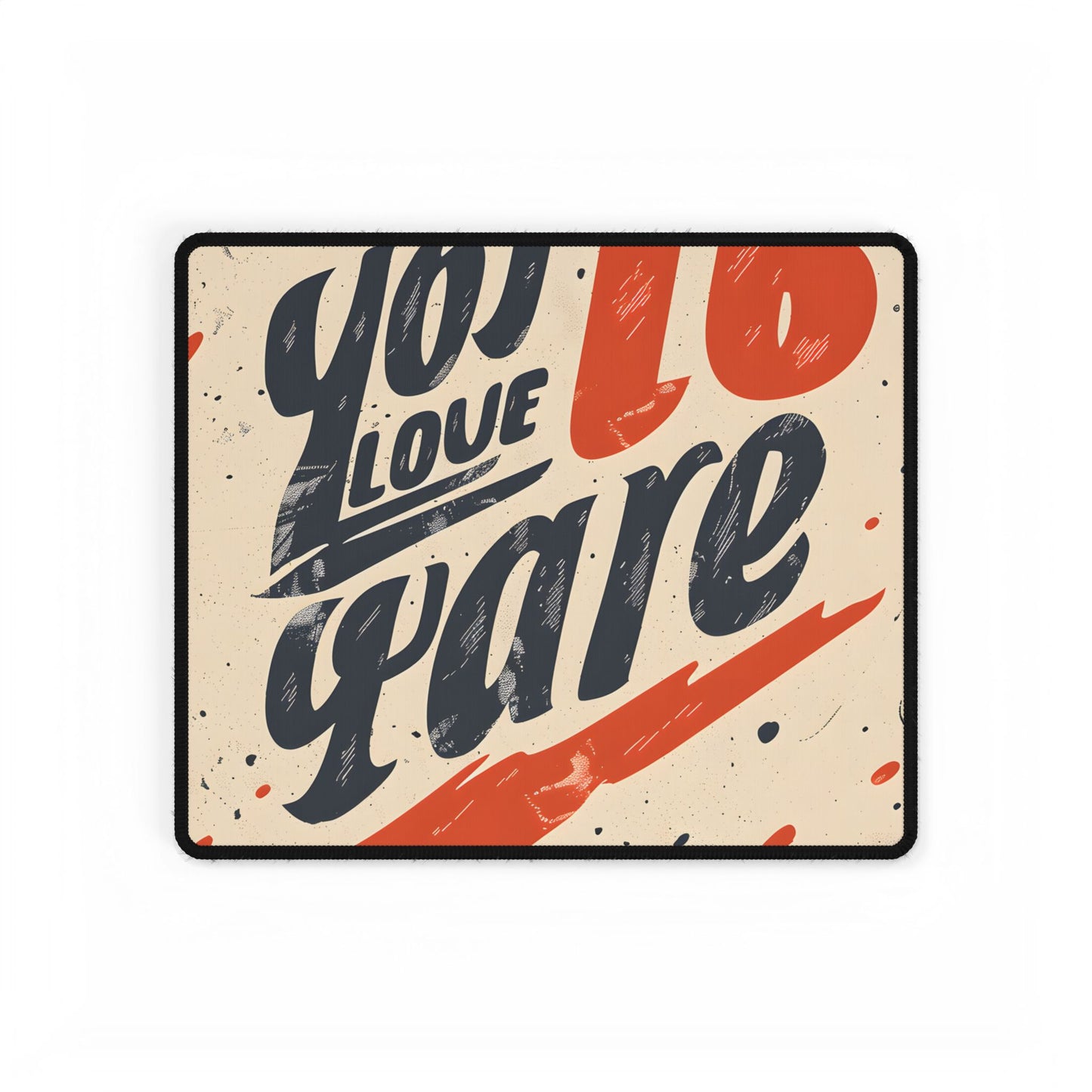 Vintage Distressed Poster Art: Red A - Desk Mat