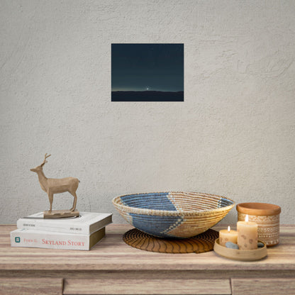 Minimalist Night Sky: Celestial Artwork with Stars and Palette - Poster