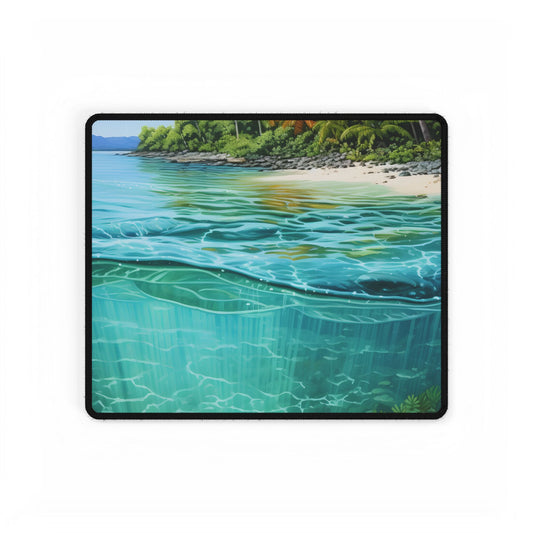 Tropical Island Paradise: Serene Natural Beauty - Desk Mat