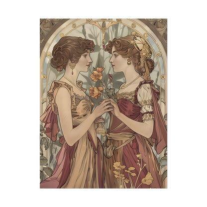 Middle Eastern Floral Beauty: Traditional Attire Digital Art - Poster